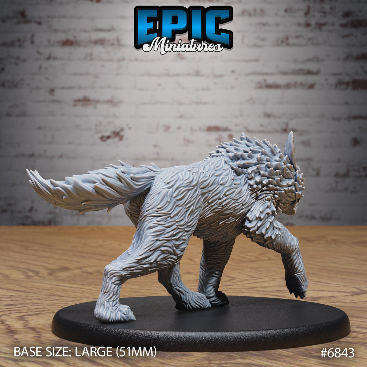 Dire Wolf Option #6843 back DND miniature Norse Barbarians 16k resin