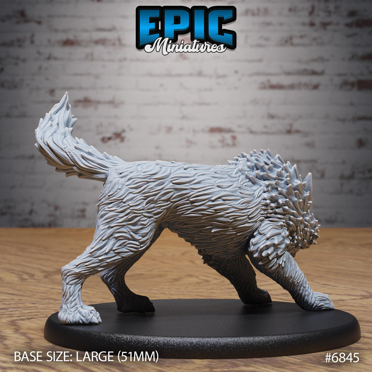 Dire Wolf Option #6845 back DND miniature Norse Barbarians 16k resin