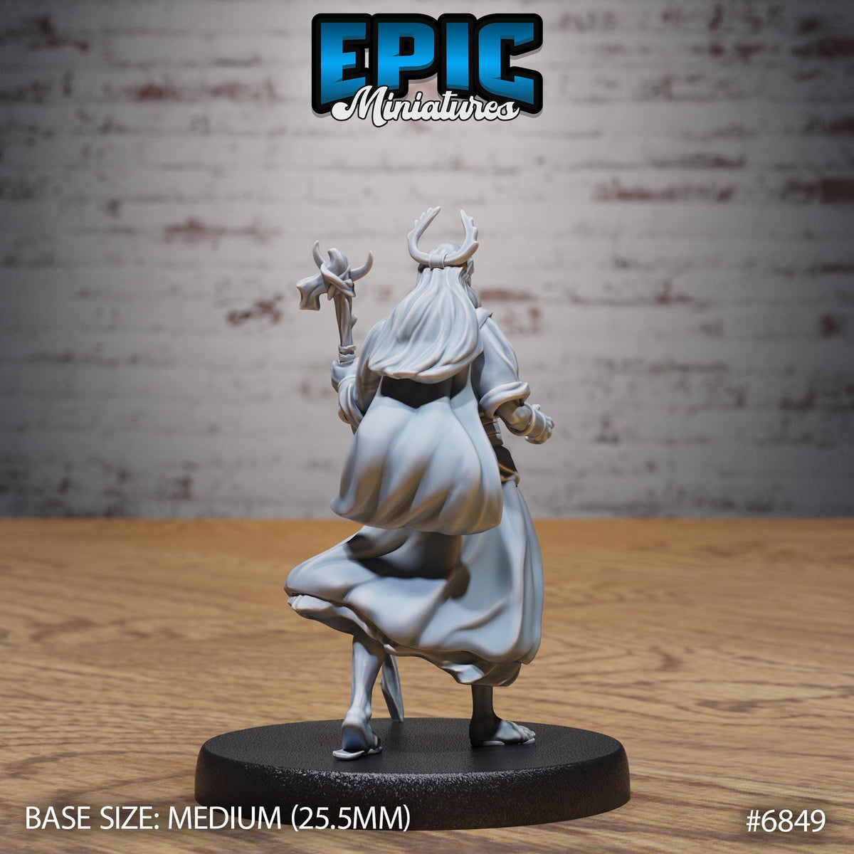 Druid Mimir Avatar Option #6849 back DND miniature Norse Barbarians 16k resin