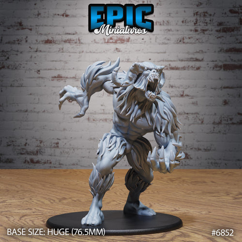 Abominable Yeti Option #6852 front DND miniature Norse Barbarians 16k resin