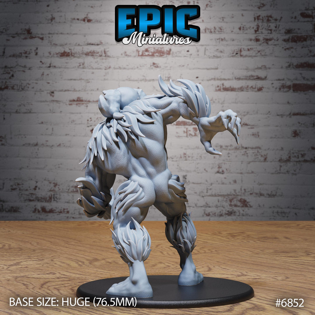 Abominable Yeti Option #6852 back DND miniature Norse Barbarians 16k resin