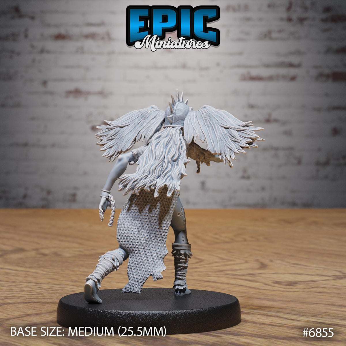 Hel Valkyrie Undead Option #6855 back DND miniature Norse Barbarians 16k resin