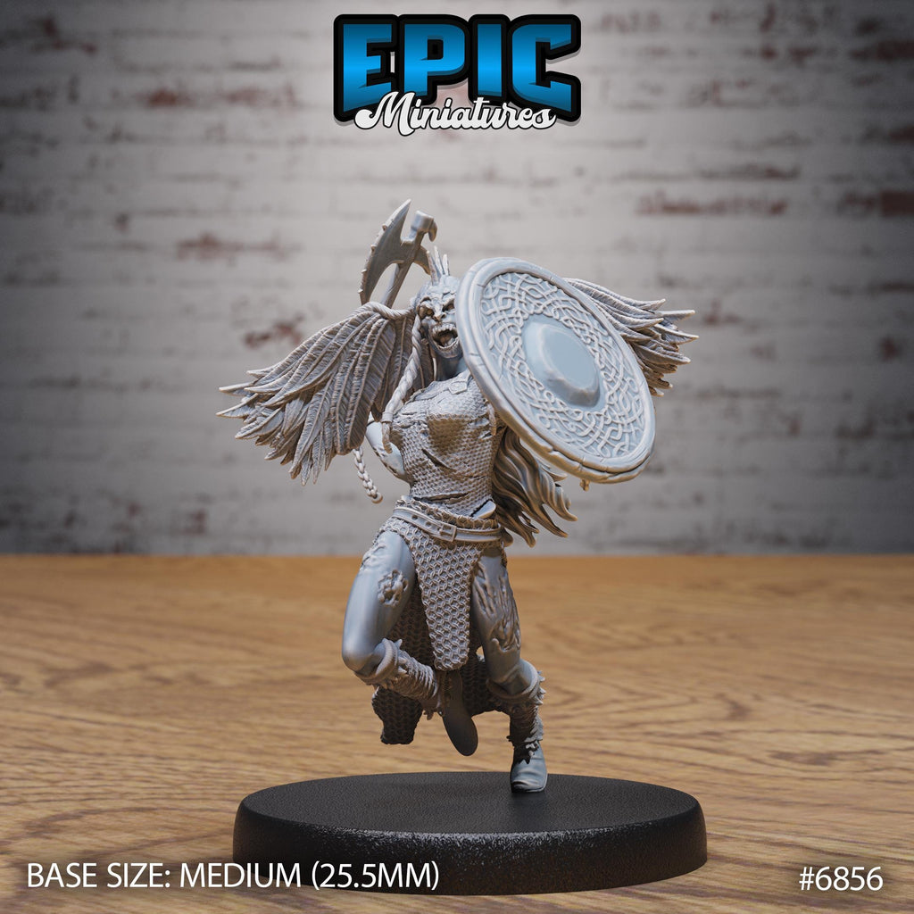 Hel Valkyrie Undead Option #6856 front DND miniature Norse Barbarians 16k resin