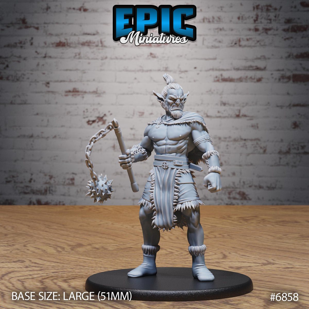 Barbarian Firbolg Option #6858 front DND miniature Norse Barbarians 16k resin