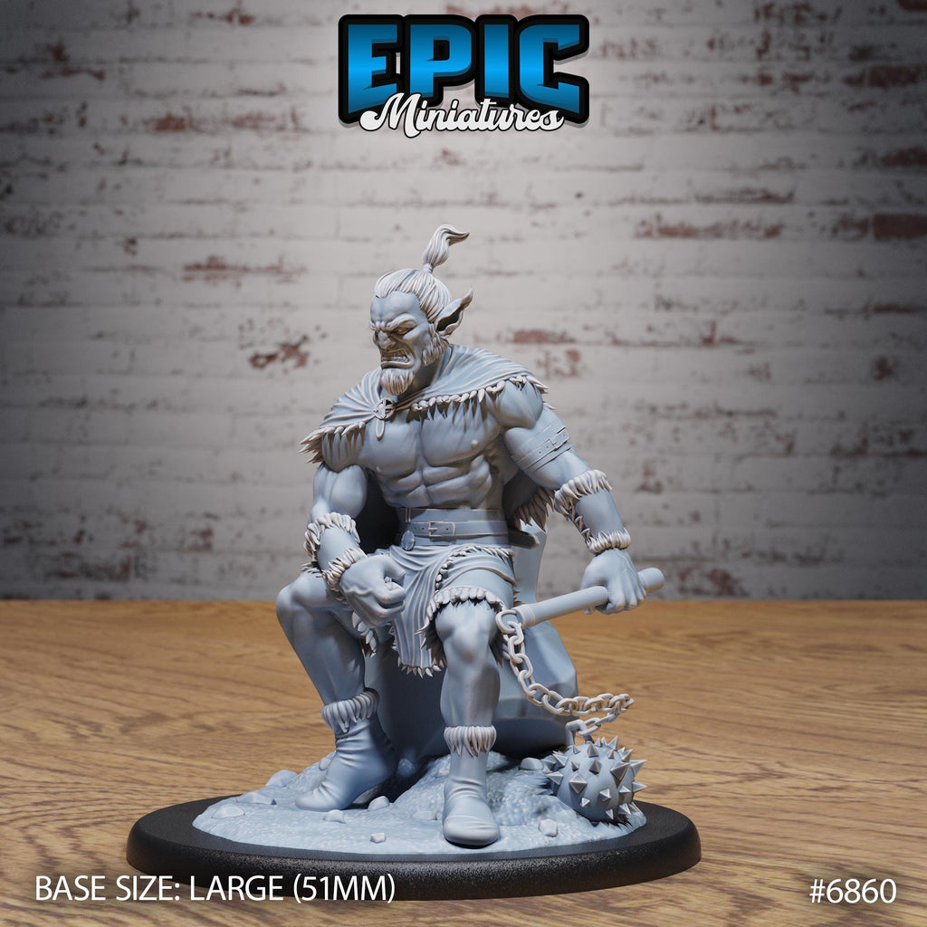 Barbarian Firbolg Option #6860 front DND miniature Norse Barbarians 16k resin