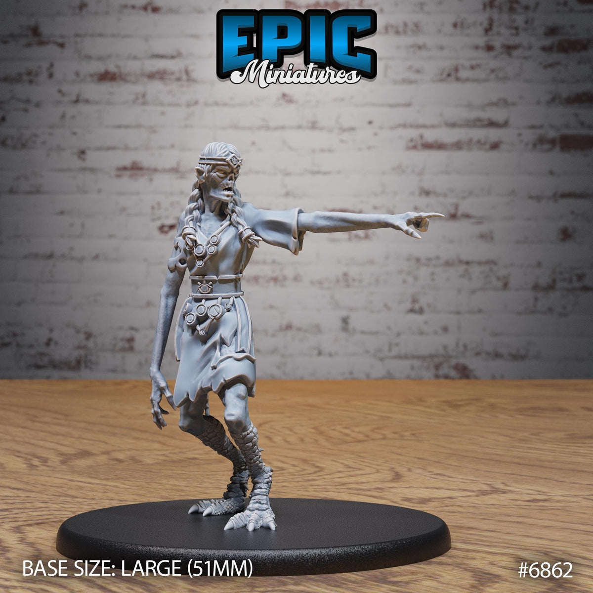 Norse Volva Option #6862 front DND miniature Norse Barbarians 16k resin