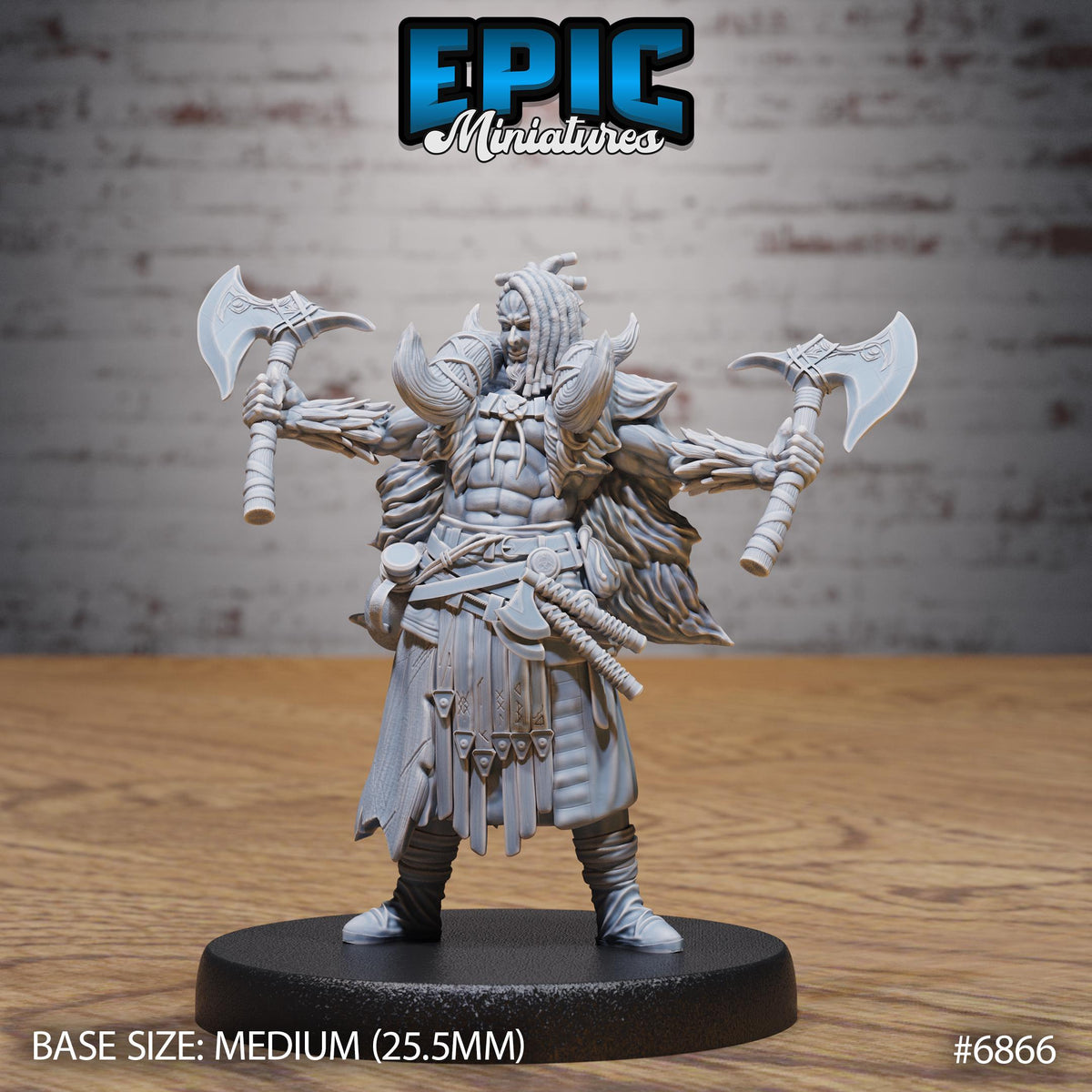 Viking Barbarian Option #6866 front DND miniature Norse Barbarians 16k resin
