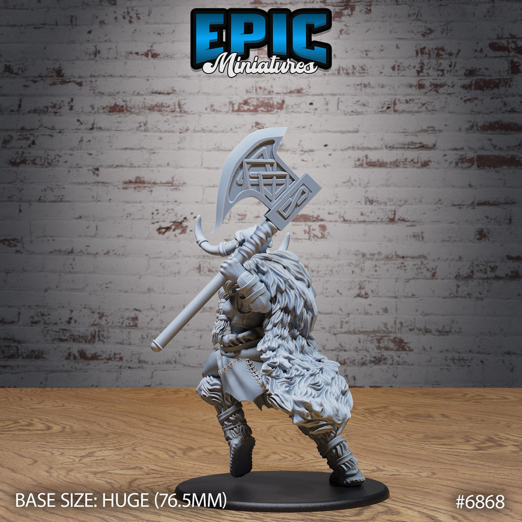 Frost Giantess Option #6868 back DND miniature Norse Barbarians 16k resin