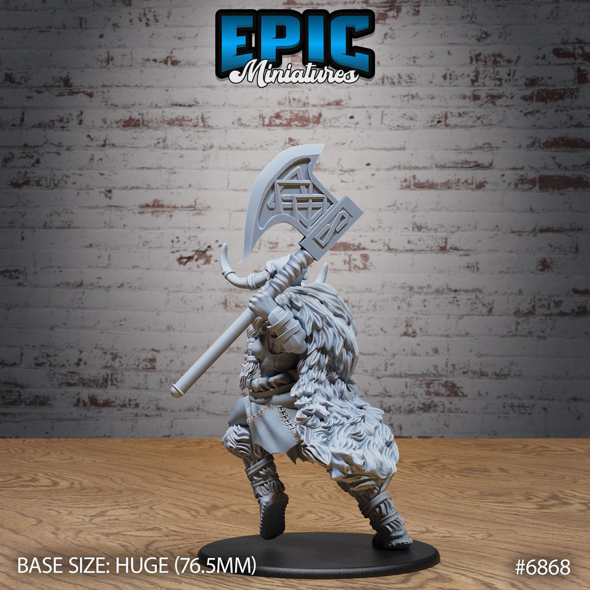 Frost Giantess Option #6868 back DND miniature Norse Barbarians 16k resin