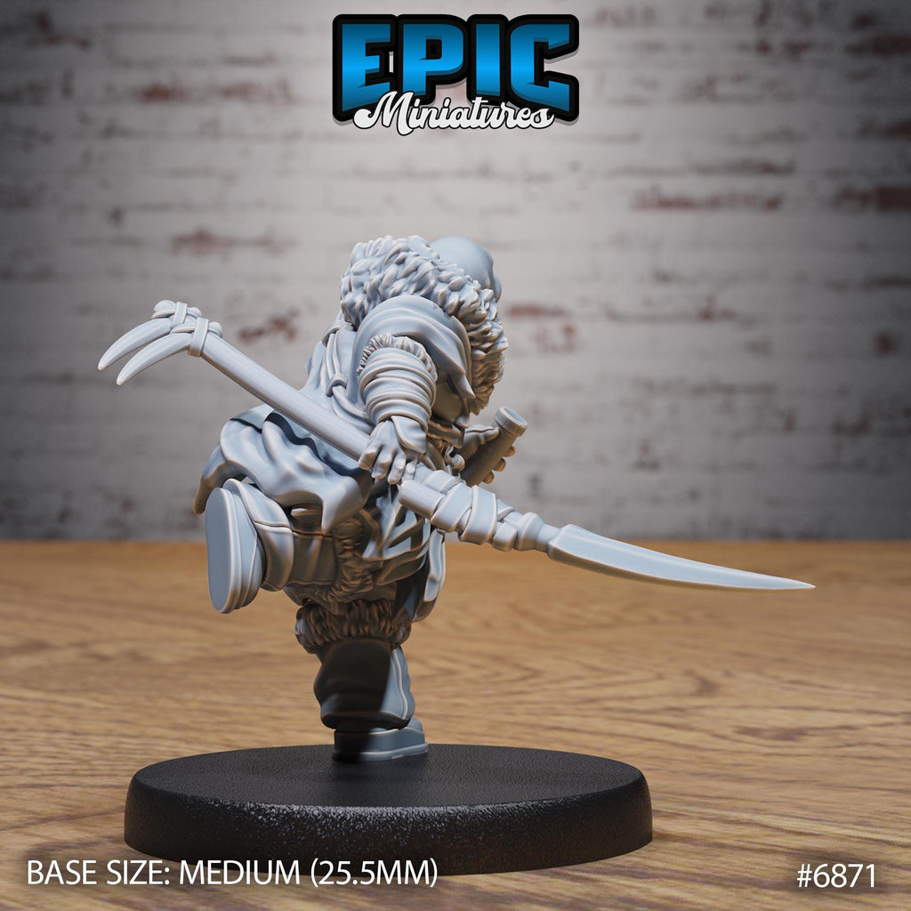 Walrus Druid Option #6871 back DND miniature Norse Barbarians 16k resin