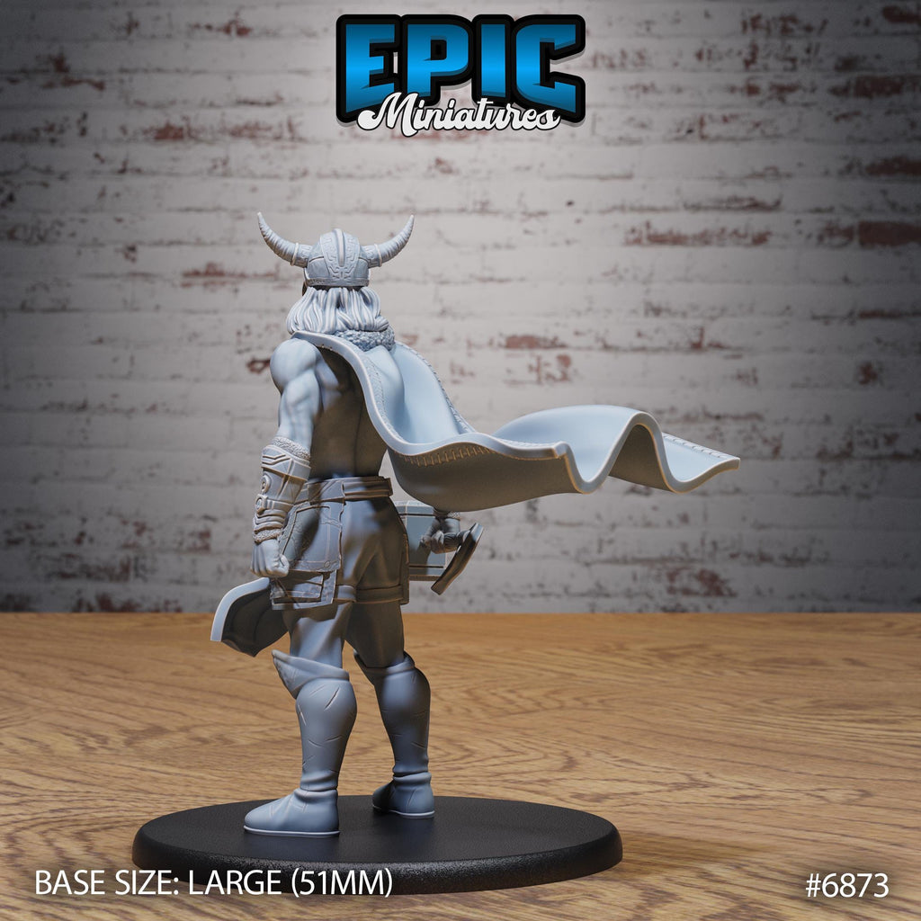 Thor Avatar Option #6873 back DND miniature Norse Barbarians 16k resin