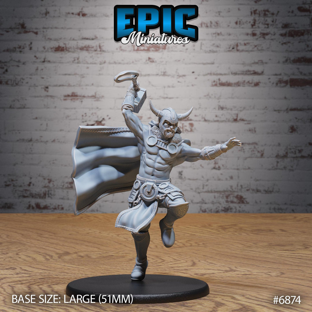 Thor Avatar Option #6874 front DND miniature Norse Barbarians 16k resin