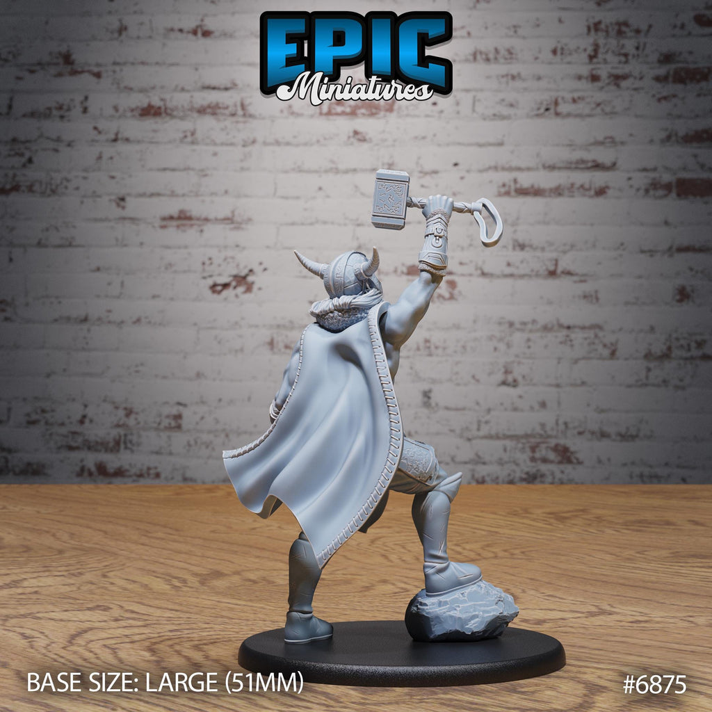 Thor Avatar Option #6875 back DND miniature Norse Barbarians 16k resin