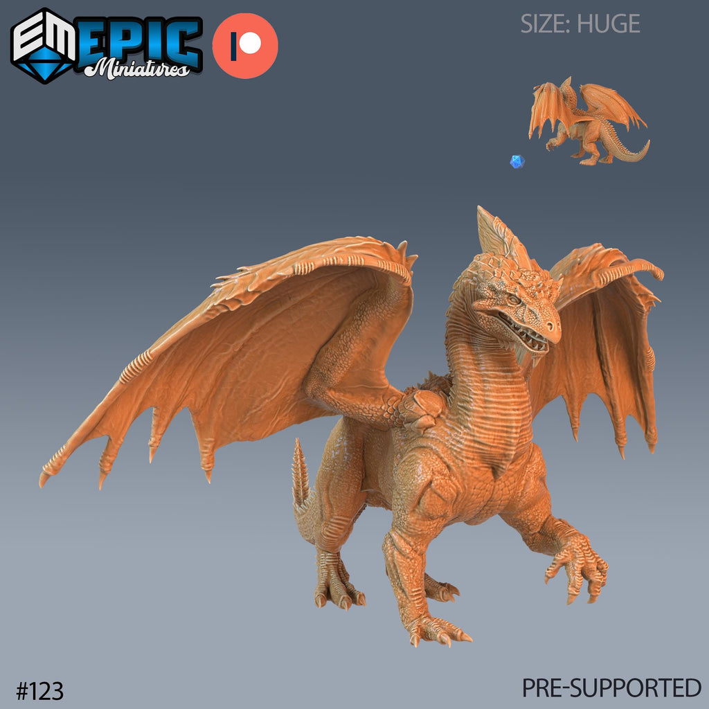 White Dragon Set of 3 DND Mini | Arctic Nights Collection | TTRPG | Ancient Adult Young Adult White Dragon front DND miniature  16k resin