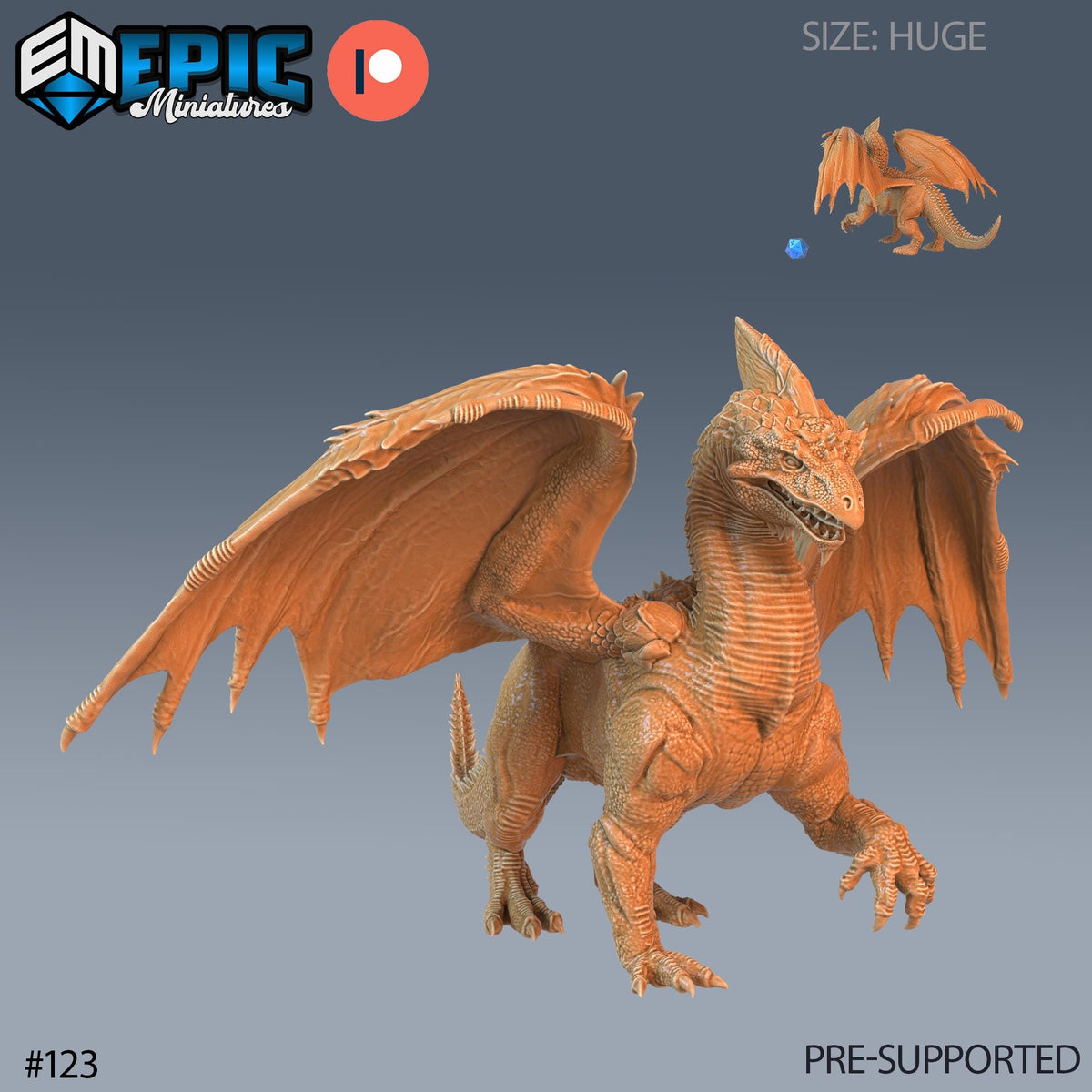 White Dragon Set of 3 DND Mini | Arctic Nights Collection | TTRPG | Ancient Adult Young Adult White Dragon front DND miniature  16k resin