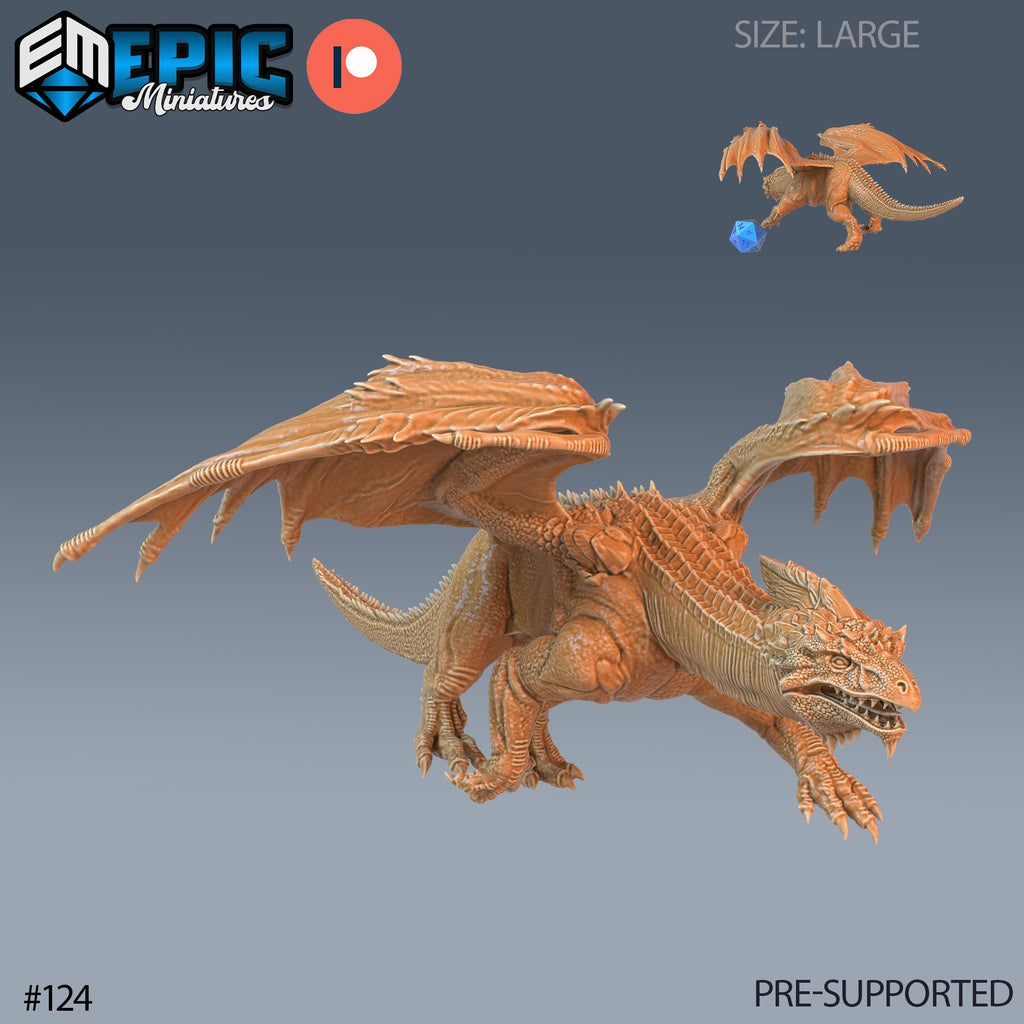 White Dragon Set of 3 DND Mini | Arctic Nights Collection | TTRPG | Ancient Adult Young Young White Dragon front DND miniature  16k resin