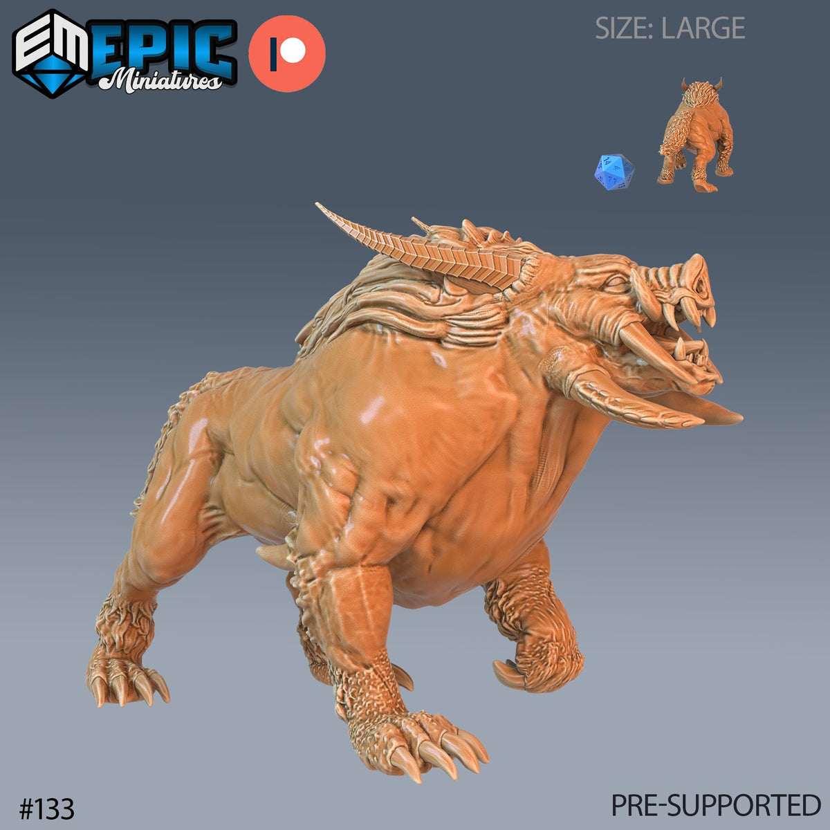 Arctic Boar Set of 2 DND Minis | Arctic Nights Collection | TTRPG | Storm King's Thunder Netherdeep | Mount Option #133 front DND miniature  16k resin