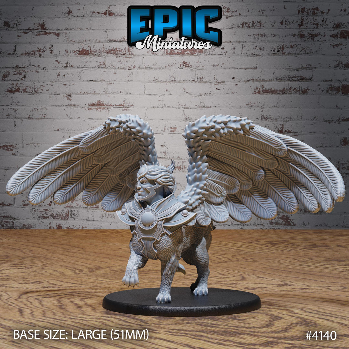 Sphinx Prime Option #4140 front DND miniature Bone Dry Desert 16k resin