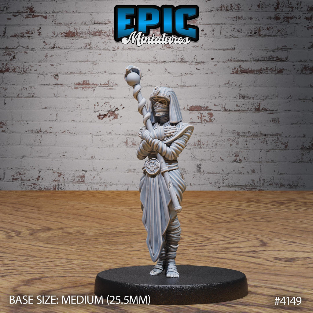 Mummy Warrior Option #4149 front DND miniature Bone Dry Desert 16k resin
