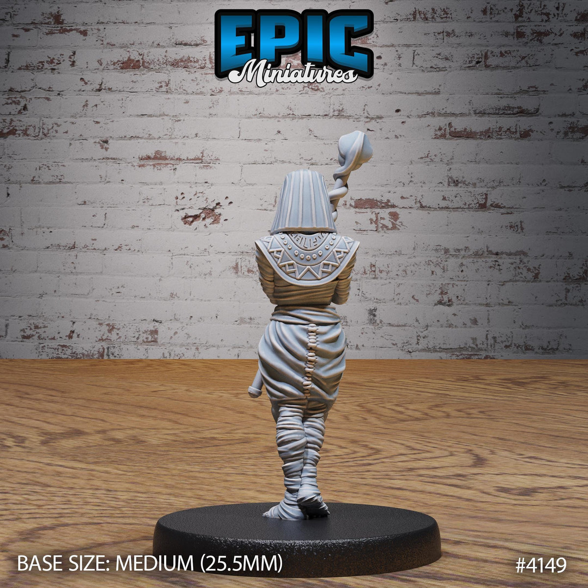 Mummy Warrior Option #4149 back DND miniature Bone Dry Desert 16k resin