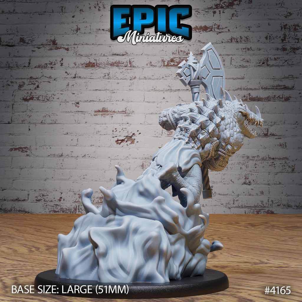 Crocodile Champion Option #4165 back DND miniature Bone Dry Desert 16k resin