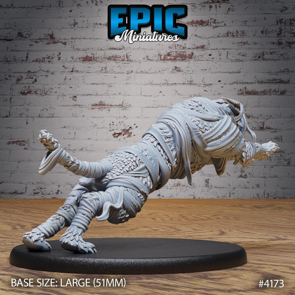 Lynx Mummy Option #4173 back DND miniature Bone Dry Desert 16k resin