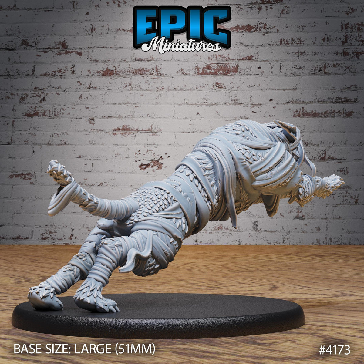 Lynx Mummy Option #4173 back DND miniature Bone Dry Desert 16k resin
