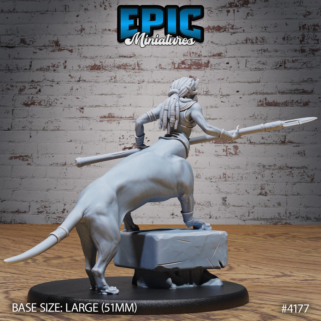 Lion Centaur Bastet Devotee Option #4177 back DND miniature Bone Dry Desert 16k resin