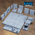 Modular Interlocking Terrain Tiles Set DND miniatures group photo Bone Dry Desert