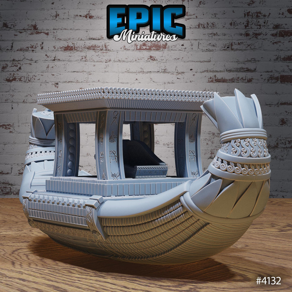 Ancient Egyptian Nile River Boat Set DND miniature Bone Dry Desert photo 4