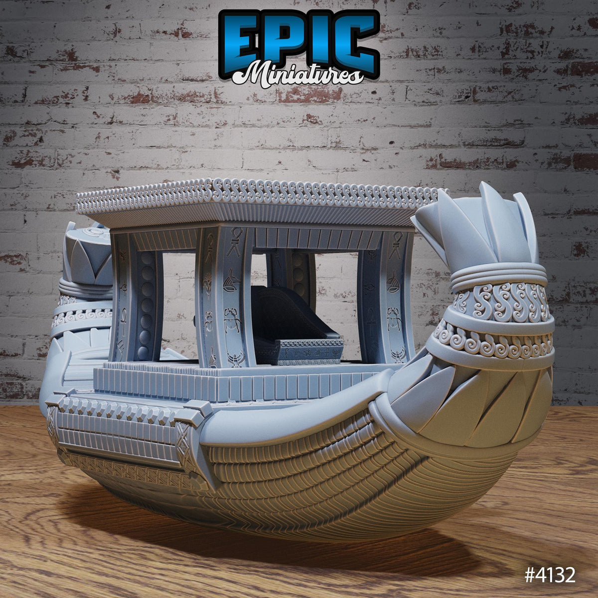 Ancient Egyptian Nile River Boat Set DND miniature Bone Dry Desert photo 4