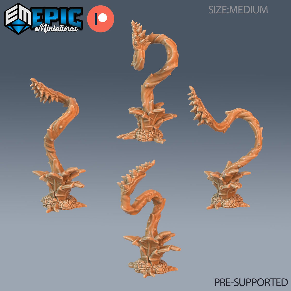 Plant Tentacles Set of 4 DND Minis | Corrupted Forest Collection | TTRPG | Beyond Witchlight Prismeer Feywild Hourglass Coven DND miniatures group photo