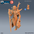 Elf Set of 4 DND Minis | Elves and Goblins Collection | TTRPG | Icespire Witchlight | Paladin Druid Rogue Ranger Paladin front DND miniature  16k resin