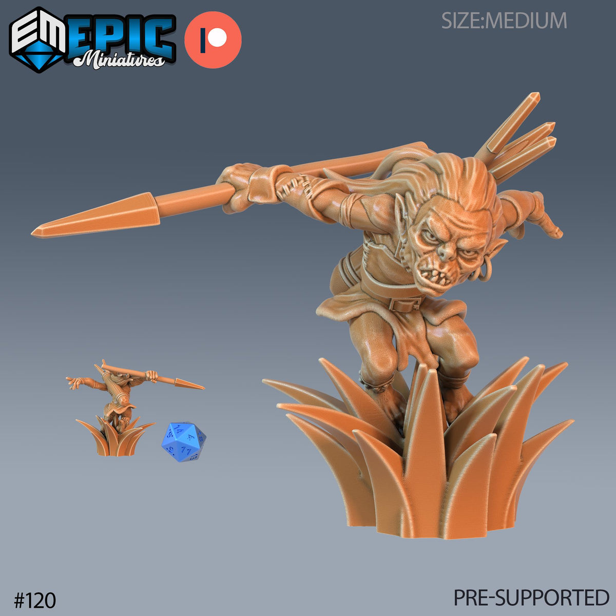 Goblin Set of 4 DND Minis | Elves and Goblins Collection | TTRPG | Icespire Witchlight | Berserk Warrior Scout Shaman Scout front DND miniature  16k resin