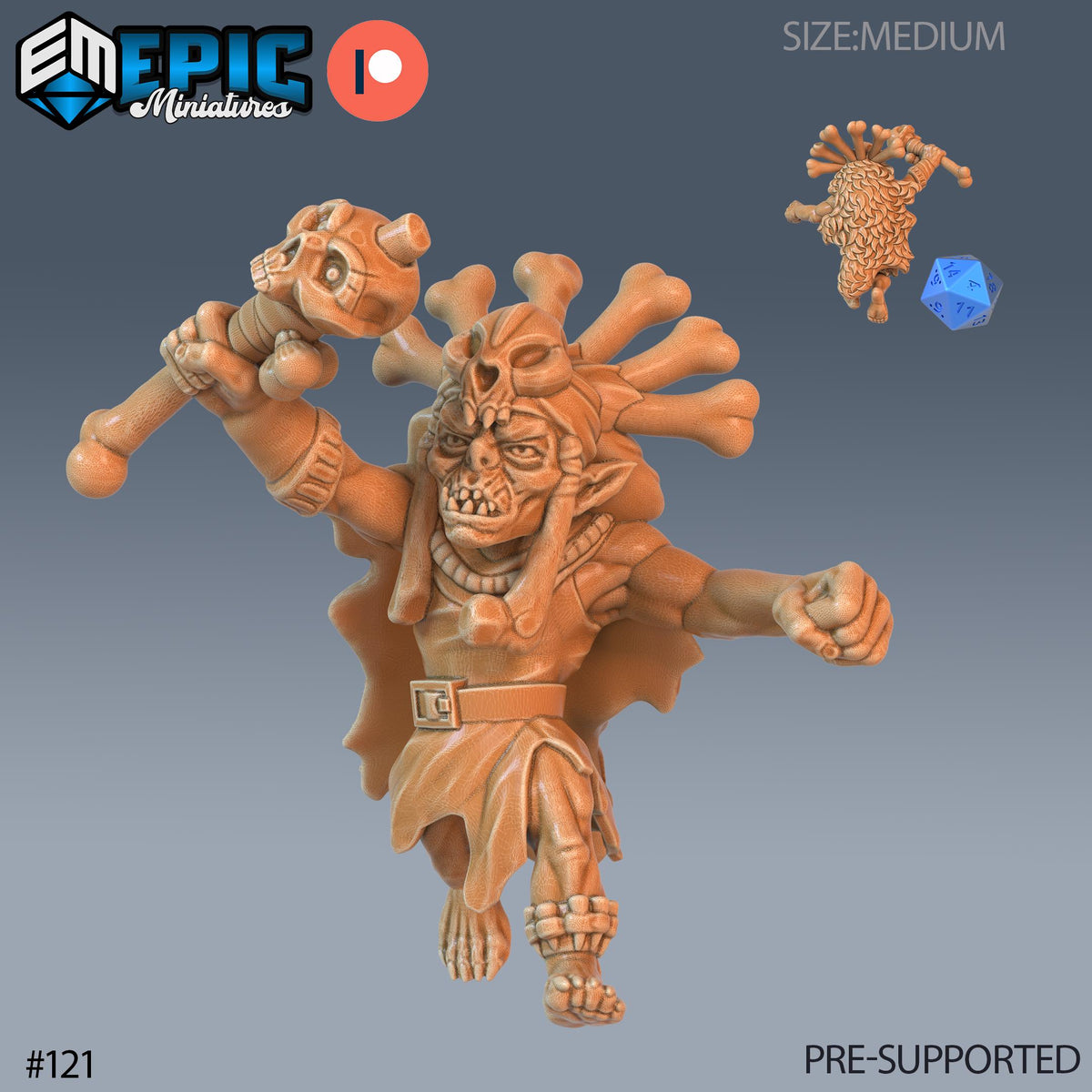 Goblin Set of 4 DND Minis | Elves and Goblins Collection | TTRPG | Icespire Witchlight | Berserk Warrior Scout Shaman Shaman front DND miniature  16k resin