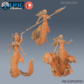 Siren Set of 3 DND Minis | Endless Depth Collection | TTRPG | Warrior Sorceress Sea Nautical Ocean Chult Sahuagin Crushing Wave Maelstrom DND miniatures group photo