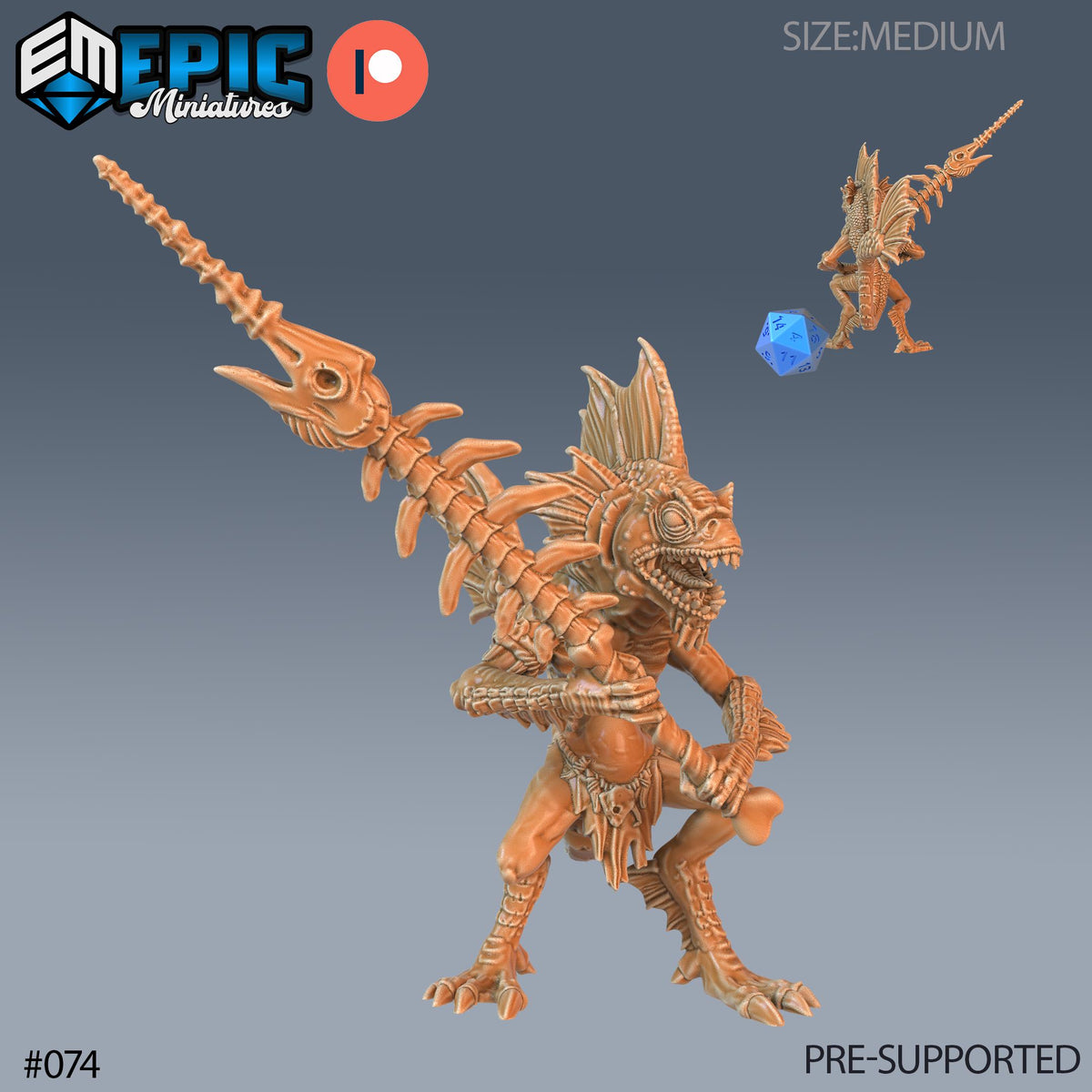 Fishfolk Set of 4 DND Minis | Endless Depth Collection | TTRPG | Sea Nautical Ocean Chult Sahuagin Crushing Wave Maelstrom Rider Trident Option #074 front DND miniature  16k resin