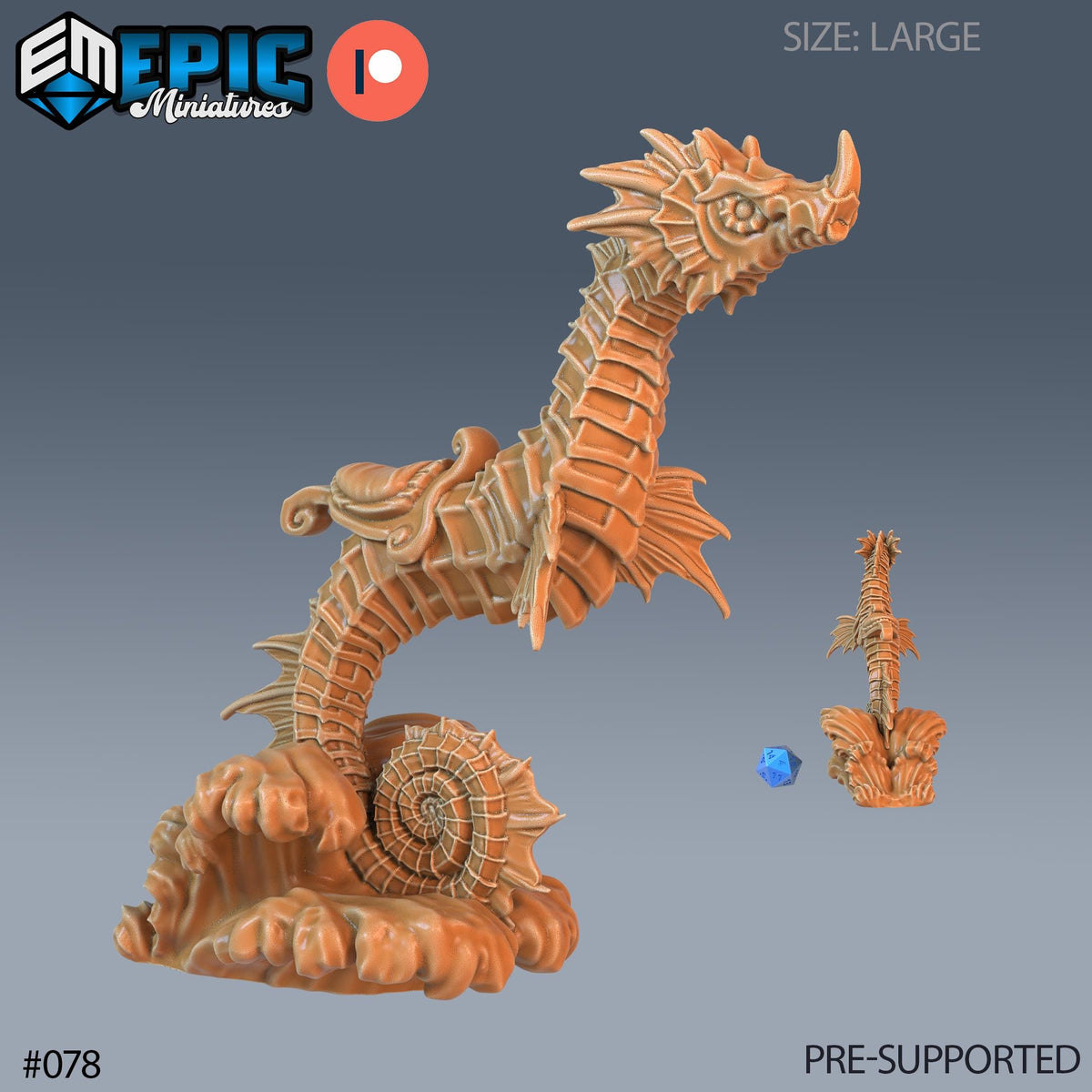 Seahorse Set of 2 DND Minis | Endless Depth Collection | TTRPG | Sea Nautical Ocean Chult Sahuagin Crushing Wave Maelstrom Mount Option #078 front DND miniature  16k resin