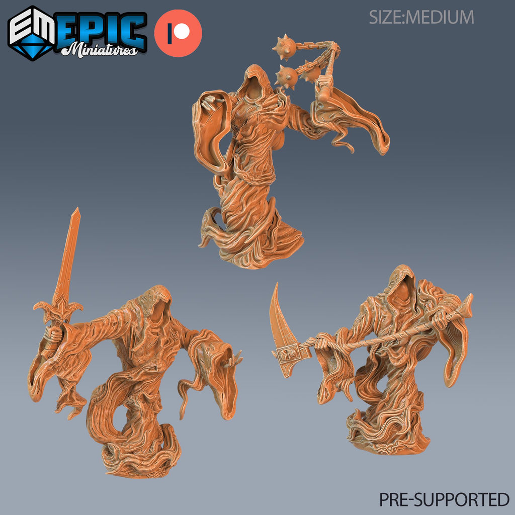 Wraith Set of 3 DND miniatures group photo Castle of Terror