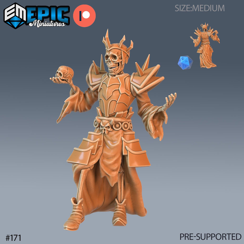 Skeleton Option #171 front DND miniature Castle of Terror 16k resin