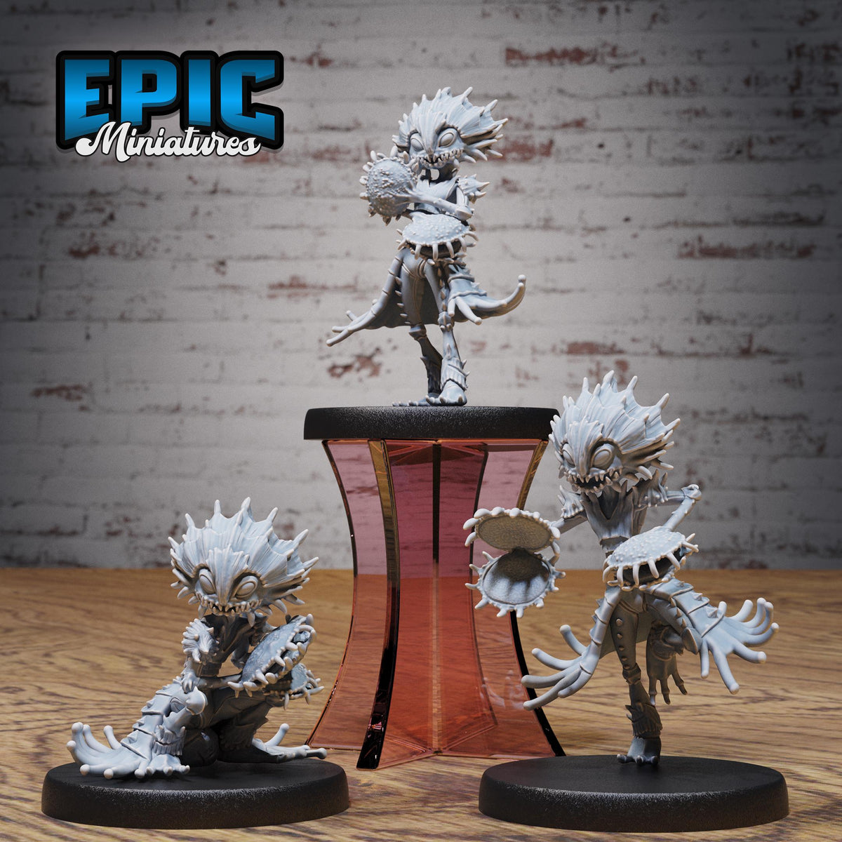 Flytrap Dryad Set of 3 DND miniatures group photo Insectoid Jungle