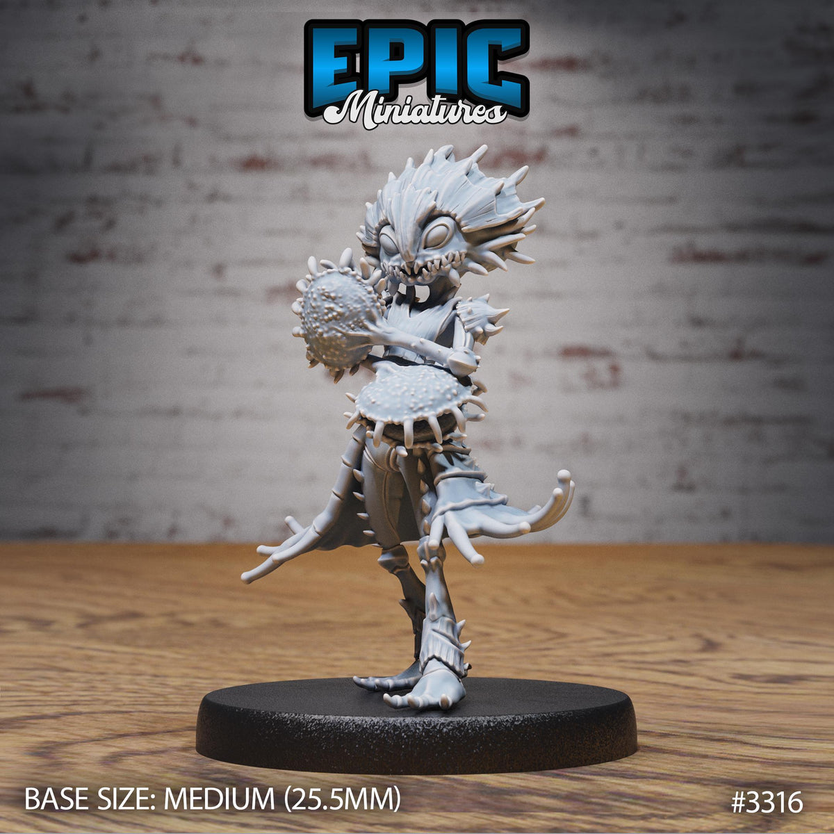 Flytrap Dryad Option #3316 front DND miniature Insectoid Jungle 16k resin