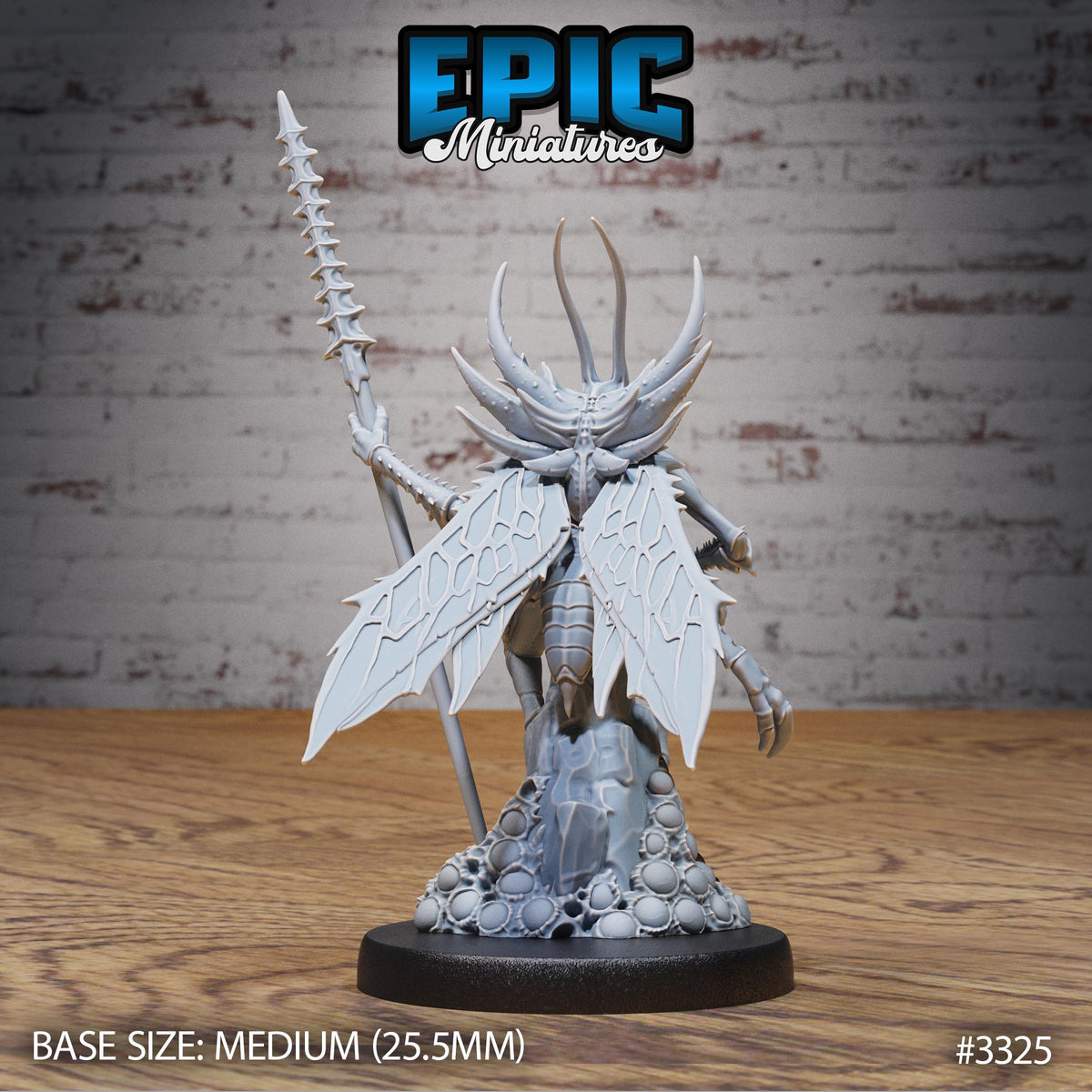 Mosquito Folk Option #3325 back DND miniature Insectoid Jungle 16k resin