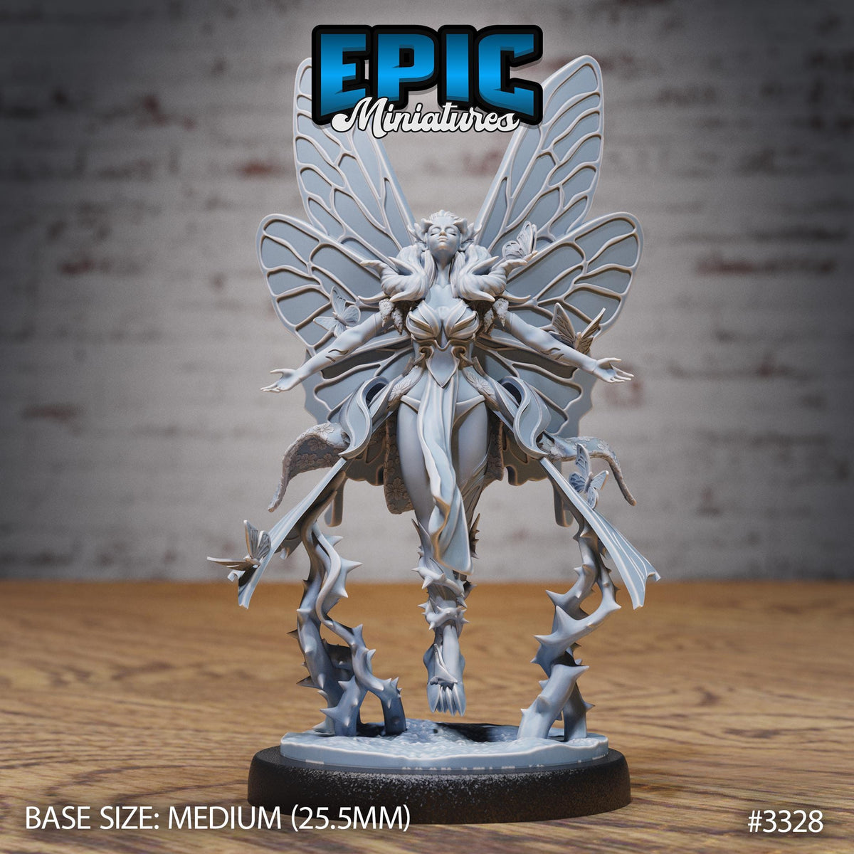 Butterfly Fairy Option #3328 front DND miniature Insectoid Jungle 16k resin