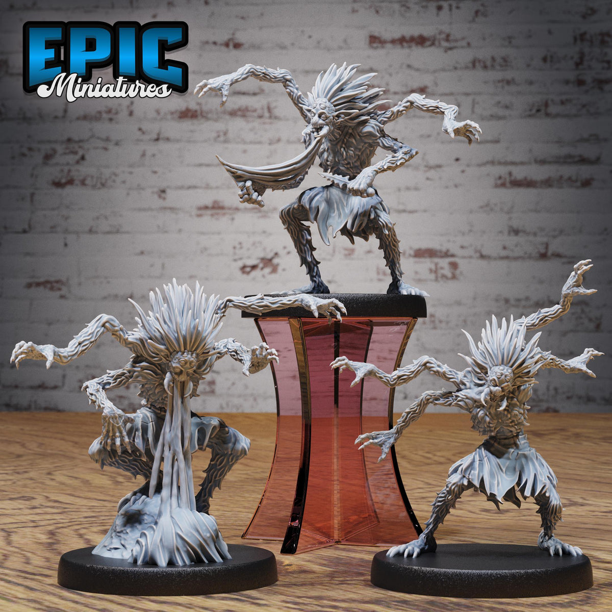 Spider Folk Set of 3 DND miniatures group photo Insectoid Jungle