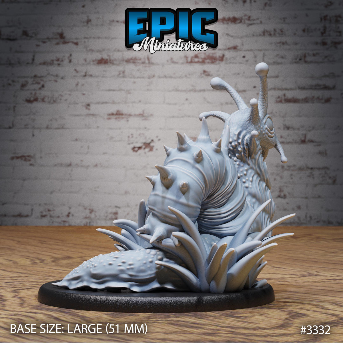 Giant Jungle Snail Option #3332 back DND miniature Insectoid Jungle 16k resin