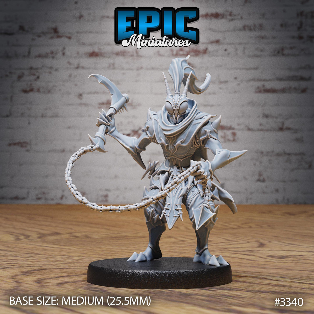 Ninja Insect Warrior Option #3340 front DND miniature Insectoid Jungle 16k resin