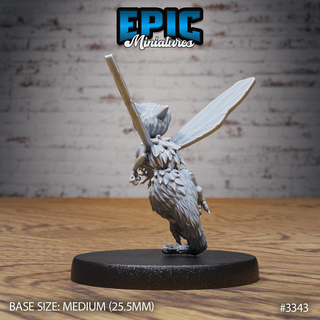 Beegon Wyrmling Option #3343 back DND miniature Insectoid Jungle 16k resin