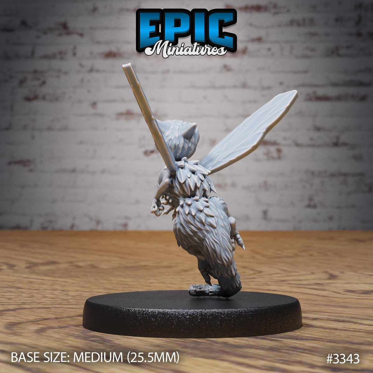 Beegon Wyrmling Option #3343 back DND miniature Insectoid Jungle 16k resin