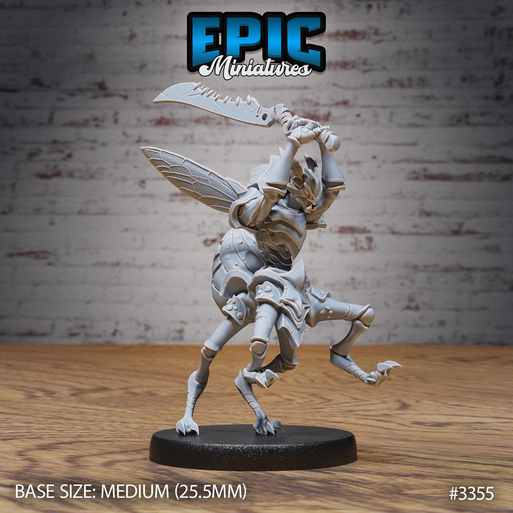 Insect Warrior Option #3355 front DND miniature Insectoid Jungle 16k resin